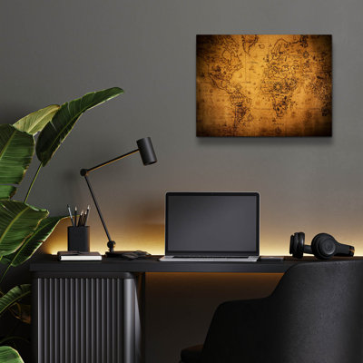 «Vintage Map» par Epic Portfolio, art mural en verre acrylique