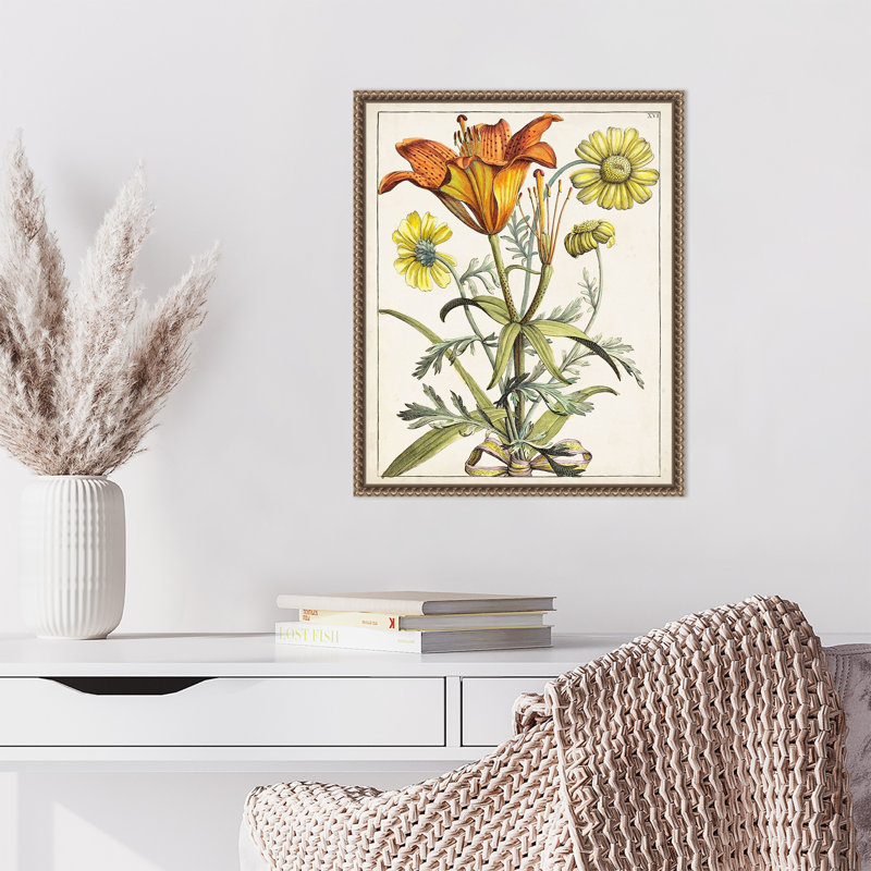«Dutch Florals V», reproduction d'art sur toile encadrée, H 20 po x l 16 po