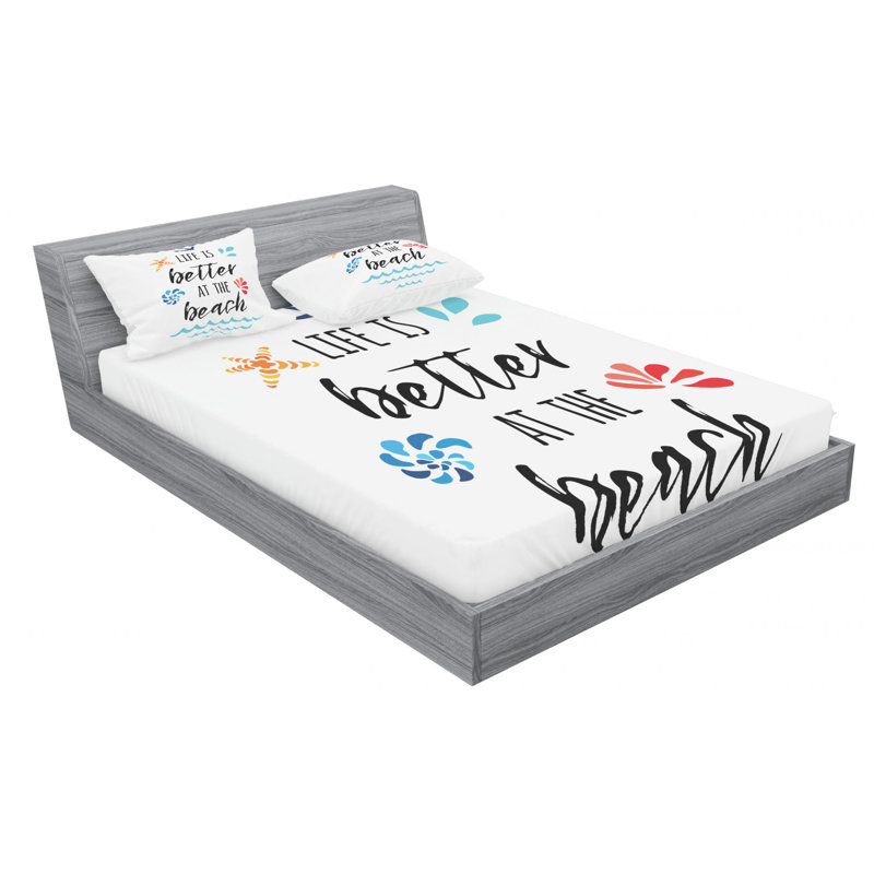 Microfiber Sheet Set, Queen Sheet Set with Fitted Sheet