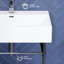 Lavabo console en céramique Claire 24 avec pieds chromés-749142778