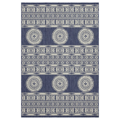 Bright WF_HAR2022 Blue 7'10" x 10'3" Indoor/Outdoor Area Rug