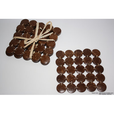 Bamboo Square 6 Piece Coaster Set
