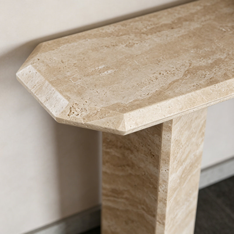 Console Wabi-Sabi, H 33,5 po x l 63 po x P 15,7 po, Beige