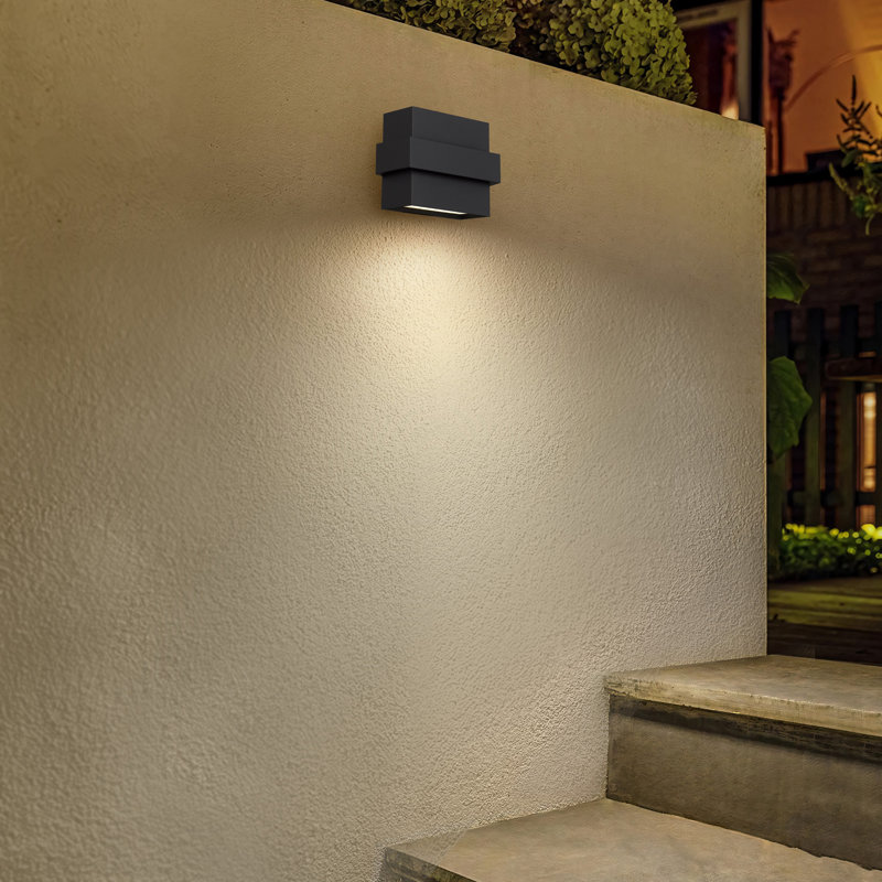 Summit LED Wall Sconce with Die-Cast Aluminum Body, 3-CCT Selectable, Dimmable, Dark Sky Friendly, Wet Rated, ADA Compliant