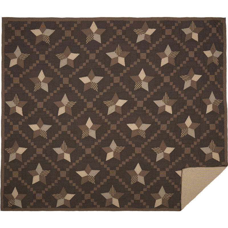 Courtepointe traditionnelle réversible en coton Farmhouse Standard, Courtepointe très grande taille de luxe