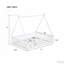 Lit de sol en forme de tente avec porte-118020005-118020004