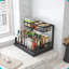 Under Sink Organizer, Pull Out Cabinet Organizer Slide Out Sink Shelf Cabinet Storage Shelves, Storages For Kitchen Bathroom, Black, 2 Pack-1200855067