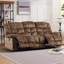 Ensemble de salon inclinable manuel en microfibre 3 pièces - fauteuil inclinable, causeuse et canapé-59659488