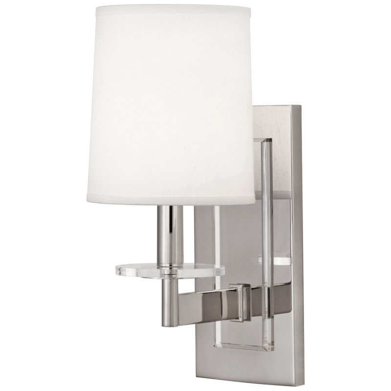 Alice Plug-in Armed Sconce, Polished Nickel