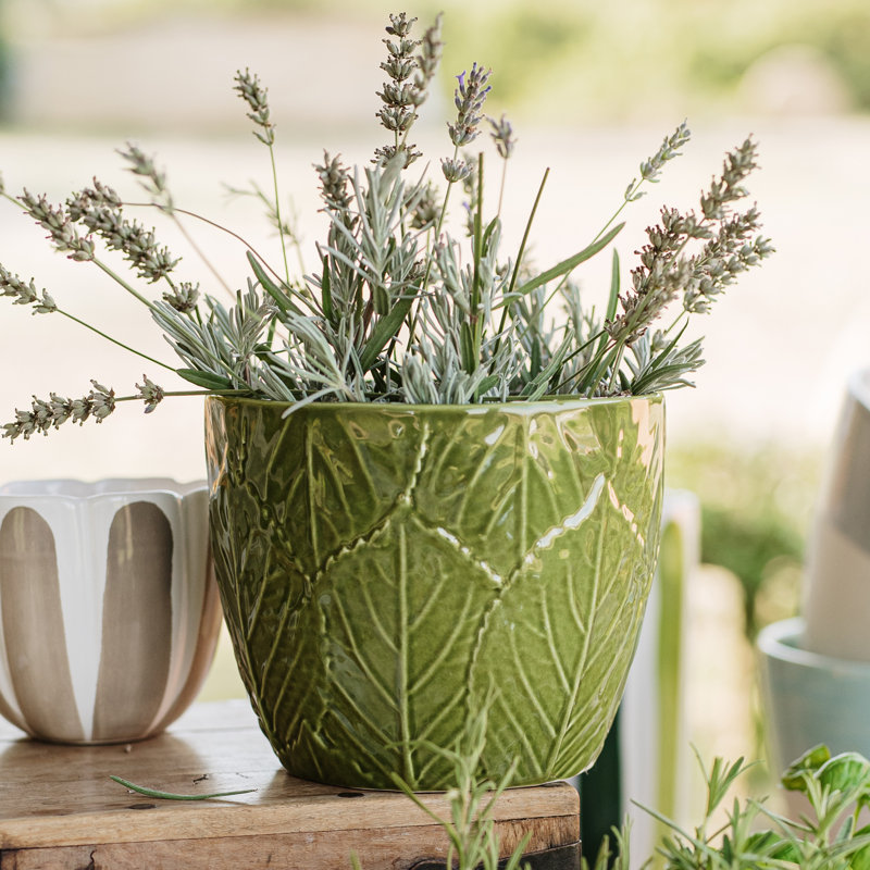 Viva Garden Handmade Planter, Green