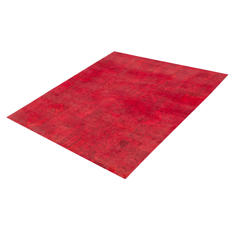 One-of-a-Kind 8' X 10' New Age Wool Area Rug in Dark Red