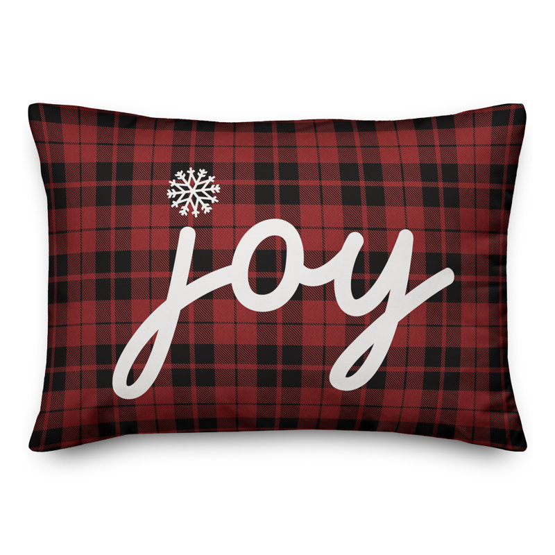 Plaid Throw Pillow, Polyester/Polyfill