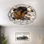 Ventilateur de plafond fermé à profil bas avec lumières et télécommande Jernisha-1310430149-1328561212-1328561213
