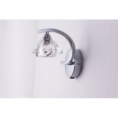 Johana Chrome Armed Sconce