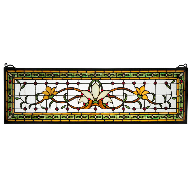 Vitrail de conte de fées de 33 po x H 10 po