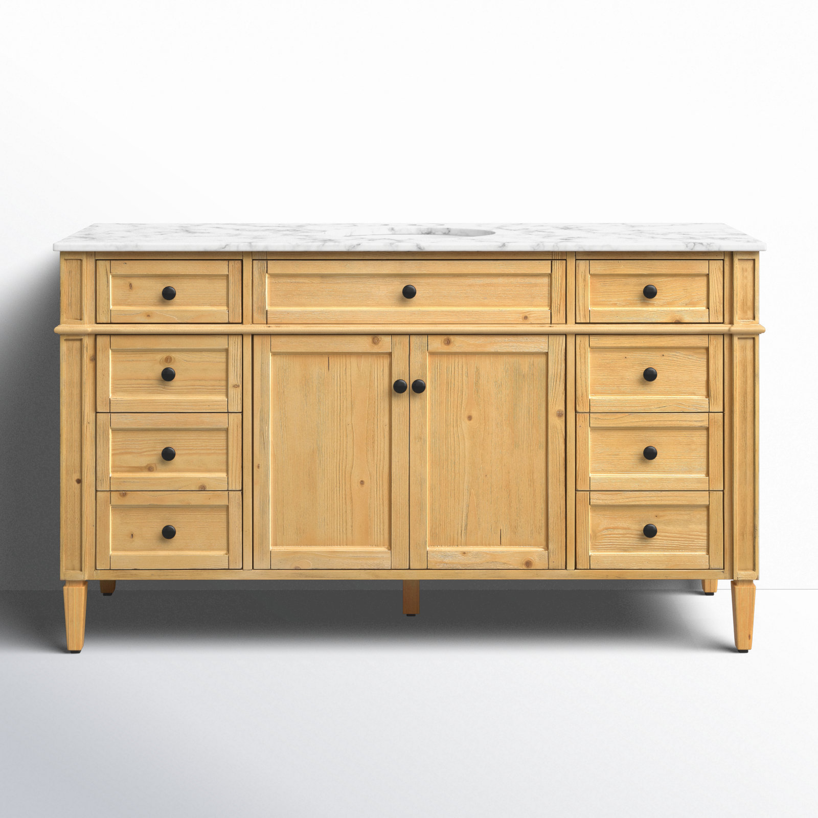 Rivers 60'' Single Bathroom Vanity, Natural Wood