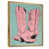 Toile avec cadre flottant or