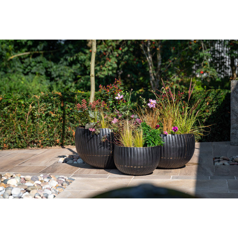 Rydell Metal Pot Planter, 37cm H x 58cm W x 58cm D