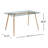 Güray Glass Top Metal Base Dining Table