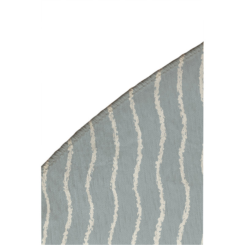 Wave Grunge Non-Slip Outdoor Rug, Round 5'