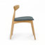 Ensemble de 2 chaises rétro en bois d'hévéa avec dossier ergonomique et coussins moelleux pour la salle à manger-770993024
