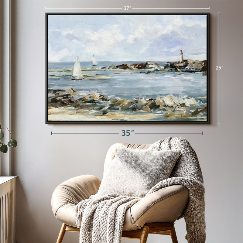 " Rocky Shore Coastline I ", 37" H x 25" W
