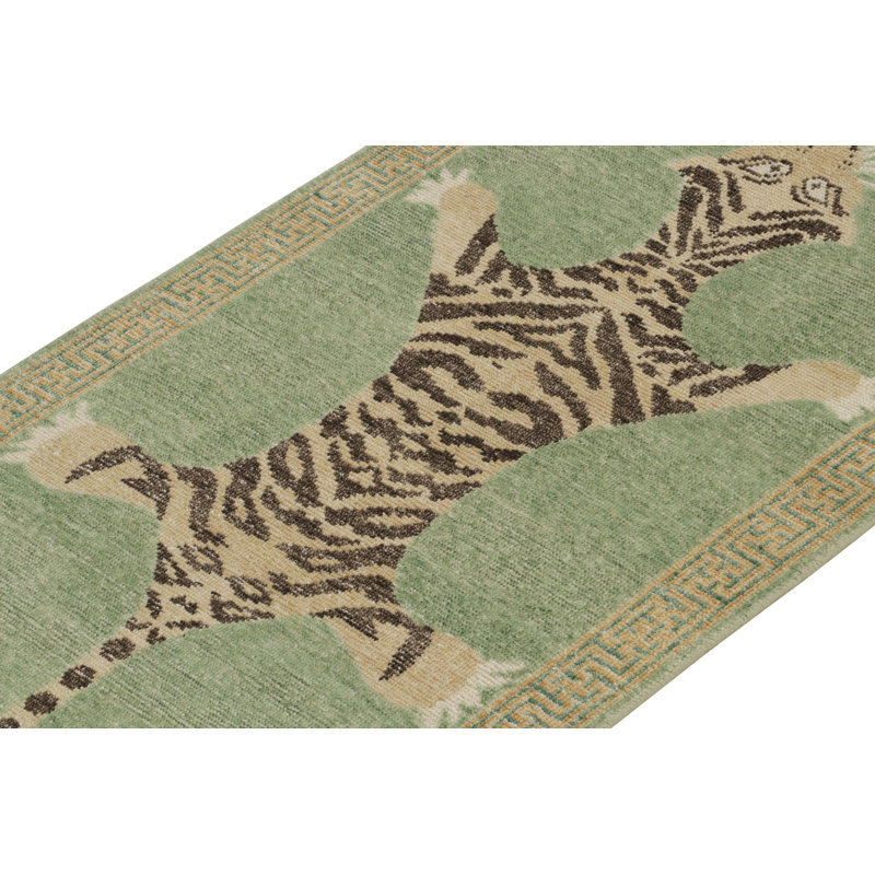 Distressed Homage Animal Print Area Rug, Runner 3' x 14'