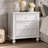 Wooden Nightstand With 2 Drawers, White