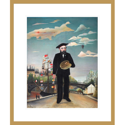 «Myelfelf: Portrait - Landscape» par Henri Rousseau, impression giclée sur cadre