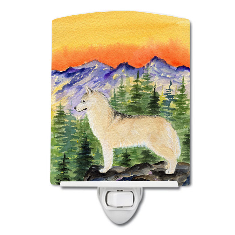 Siberian Husky Ceramic Night Light