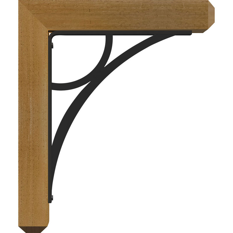 Support simple 4 "Galveston Ironcrest, H 19 po x P 16 po, Cèdre rouge de l'Ouest l 4 po x T 2 po (sciage br