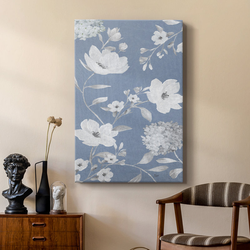 Bleu chinoiserie II - galerie Cavas sur mesure, H 18 po x l 12 po