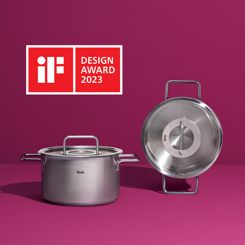 Fissler® Pure Collection Stainless Steel Stockpot with Glass Lid, 8.70"