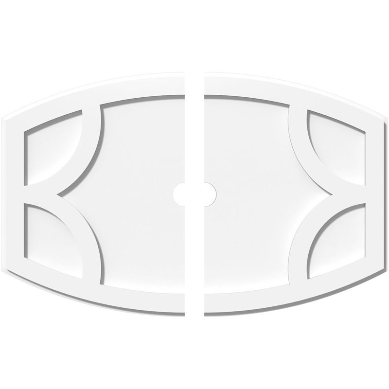 Médaillon de plafond contemporain en PVC de qualité architecturale Kailey, H 20 po x l 30 po x P 1 po