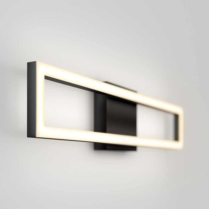 Dover LED Modern Vanity Light 5CCT Chrome, Matte Black