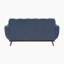 Causeuse Keedyn de style Mid-Century moderne en chenille de 70 po avec dossier capitonné classique, pieds emblématiques en noyer, deux coussins décoratifs inclus-1201860377