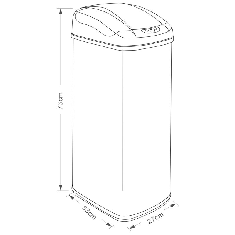 Halton Steel Kitchen Trash Can - 52L