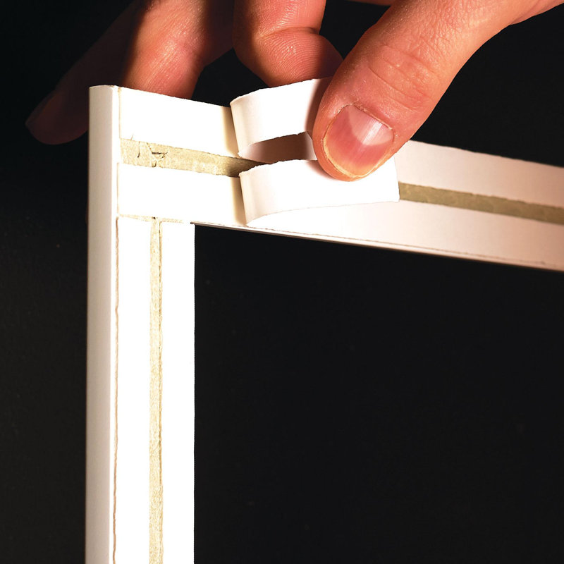 White Primed Polystyrene Self-Stick Wall Panel Moulding
