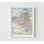 Impression sur affiche, carte de l'Irlande, impression de l'affiche de la région irlandaise rustique du comté de Londres - Bartholomew, 1882