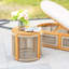 Outdoor Round Solid Wood Side Table-845829828