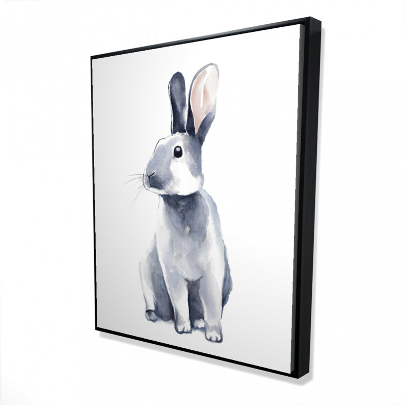 " Gray Curious Rabbit "
