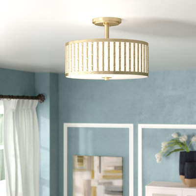 Fabric Semi Flush Mount