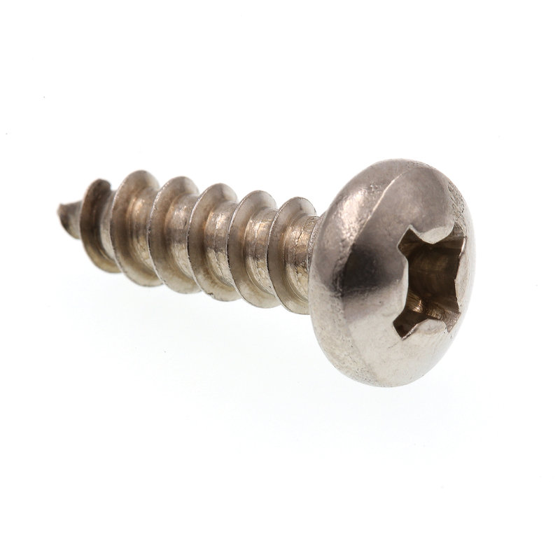 Vis à tôle, autotaraudeuses, tête cylindrique, empreinte cruciforme, # 12 X 3/4 (paquet de 100), Acier inoxydable