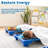 ECR4Kids Stackable Kiddie Cot with Sheet, Classroom Furniture, Blue-88293596