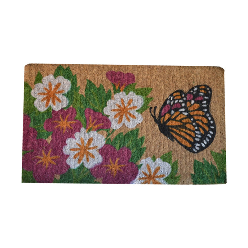 Verrill Floral Outdoor Doormat, Rectangle 1'6" x 2'6"