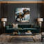 «Dinosaur Parasaurolophus», art mural sur toile brune-38421008