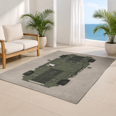 Tapis intérieur et extérieur gris Transport