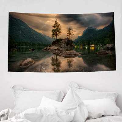 Tapisserie Planet science en bois de polyester avec accessoires de montage inclus