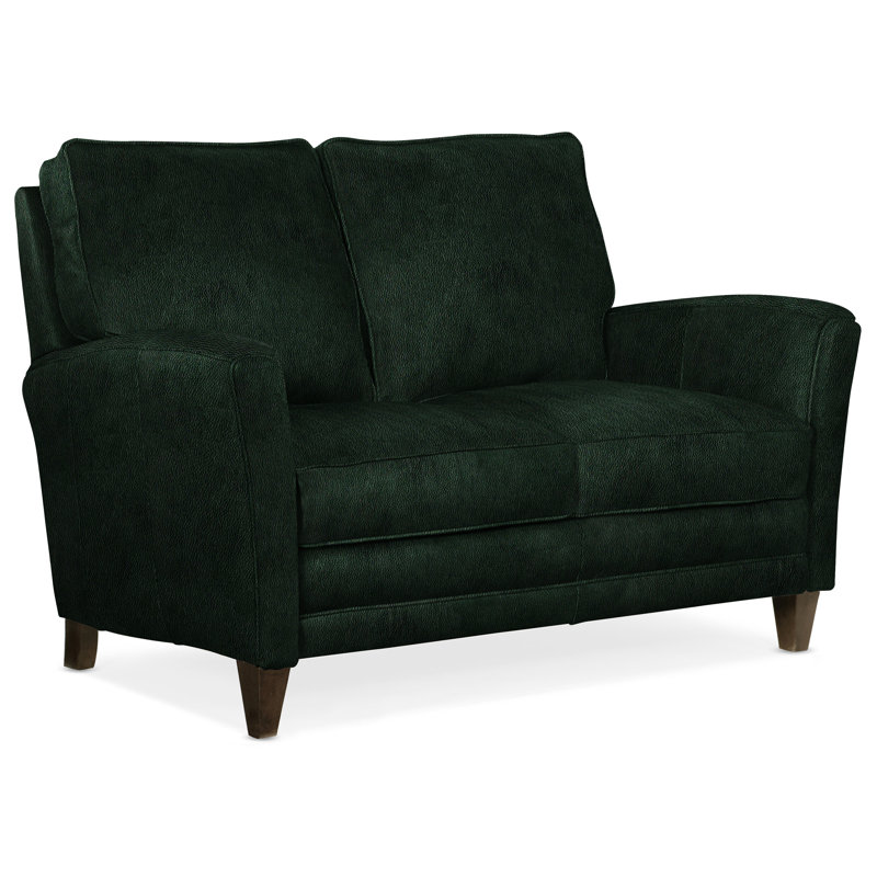 Zion Loveseat, Cobblestone, Anilina Hunter Genuine Leather