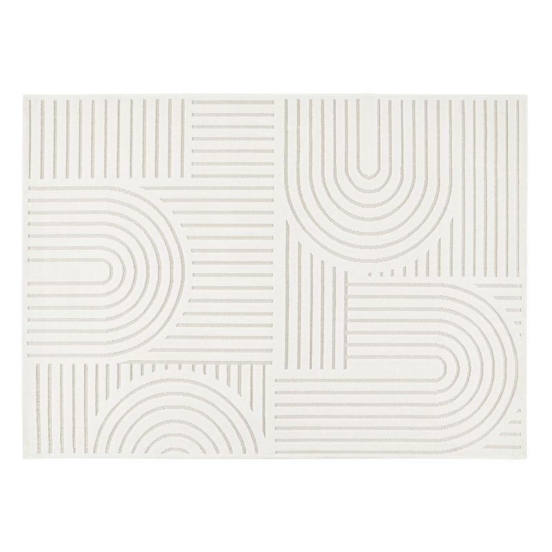 Andressa Solid Colour Ivory Area Rug, Rectangle 240 x 330cm